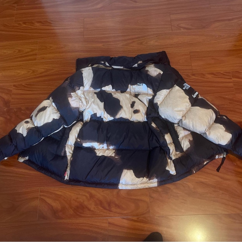 Supreme Black and Cream Puffer Jacket